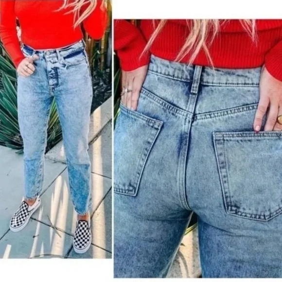 LOVERS + FRIENDS Revolve Reece High Rise Slim Straight Harland Denim Size 30 - Picture 14 of 16